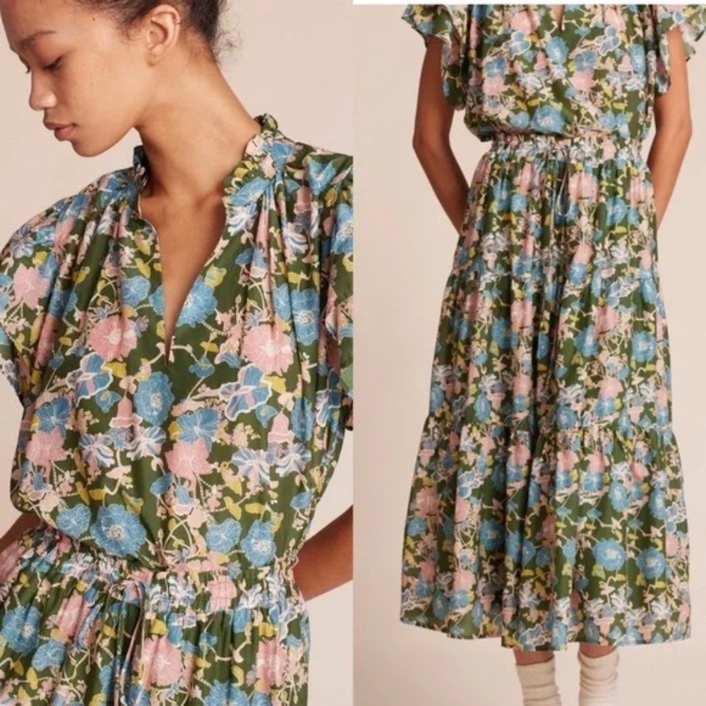 Trovata Makena B Skirt & Clover Shirt (SET) in Spring Tendril - Size L